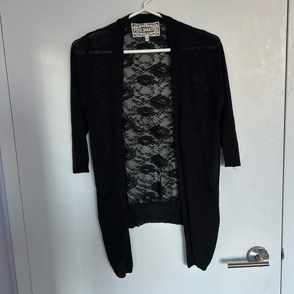 Black lace sweater